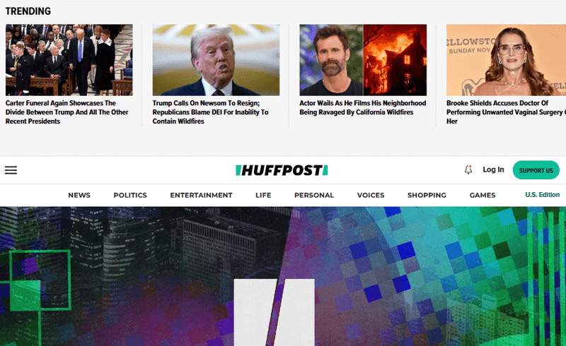 HuffPost News Blog Example