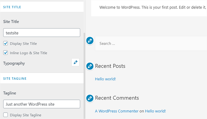 Site Title and Tagline in WordPress