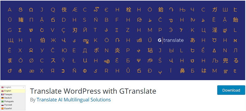 Translate with GTranslate WordPress Multilingual Plugin