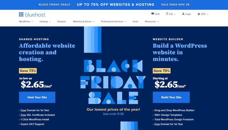 Black Friday Deals on Bluehost