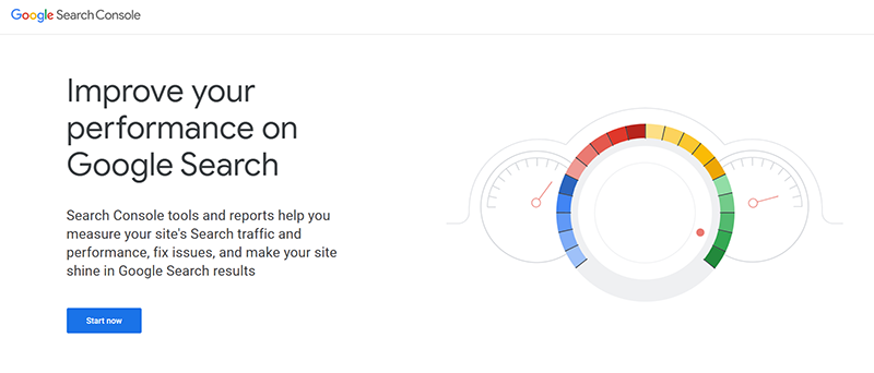 Google Search Console Tool Home Page