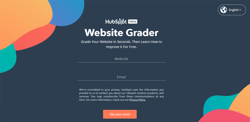 Website Grader Home Page