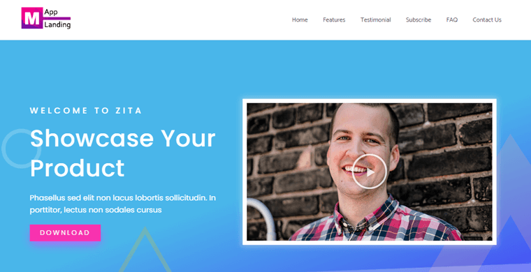 Zita Landing Page Template