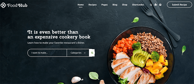 FoodHub WordPress Food Blog Theme