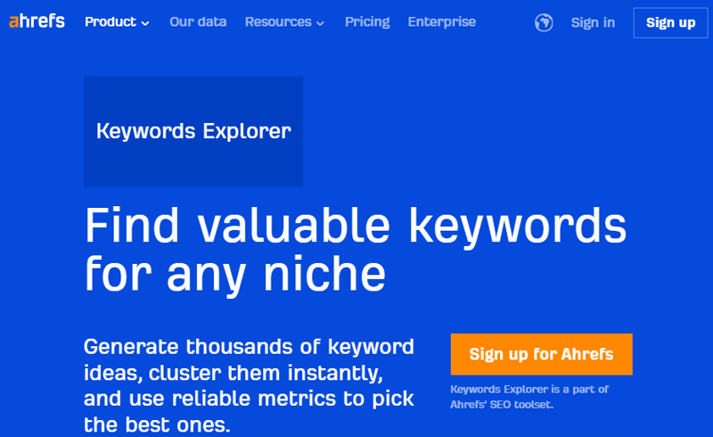 Ahrefs Keyword Explorer