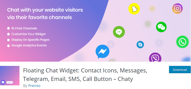 Floating Chat Widget- Chaty