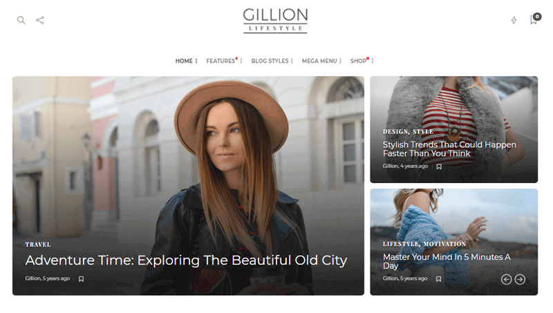 GillionTheme WordPress lifestyle blog