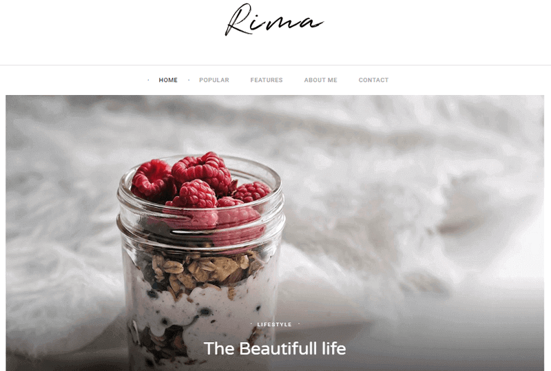 RimaTheme lifestyle WordPress templates