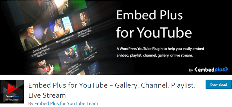 Embed Plus for YouTube