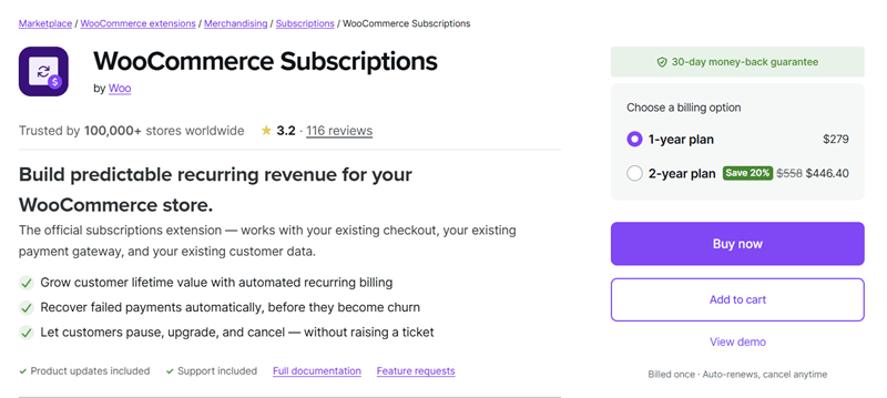 WooCommerce Subscriptions Extension