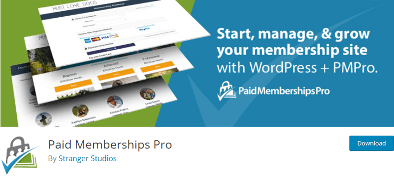 Paid Memberships Pro-WordPress email subscription plugins
