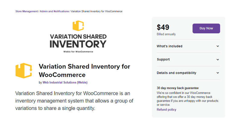 Variation Shared Inventory for Woocommerce Extension