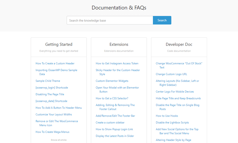 Documentation and FAQs