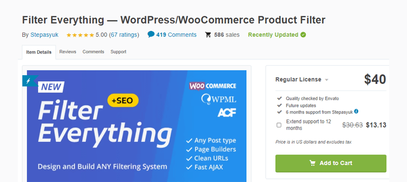 Filter Everything-ajax category filter WordPress plugins