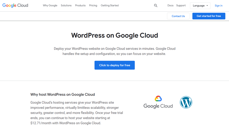 Google Cloud for WordPress