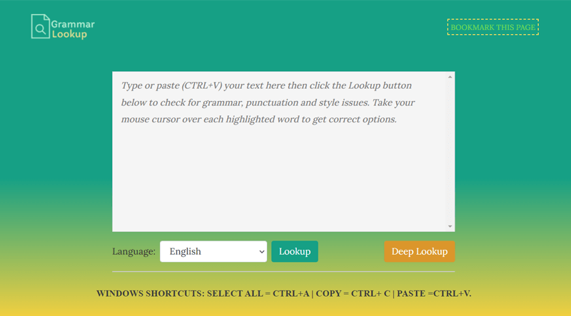 Grammar Lookup - Free Online Grammar Corrector