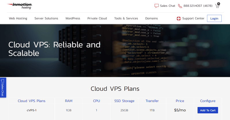 Inmotion Hosting with Cloud VPS for WordPress