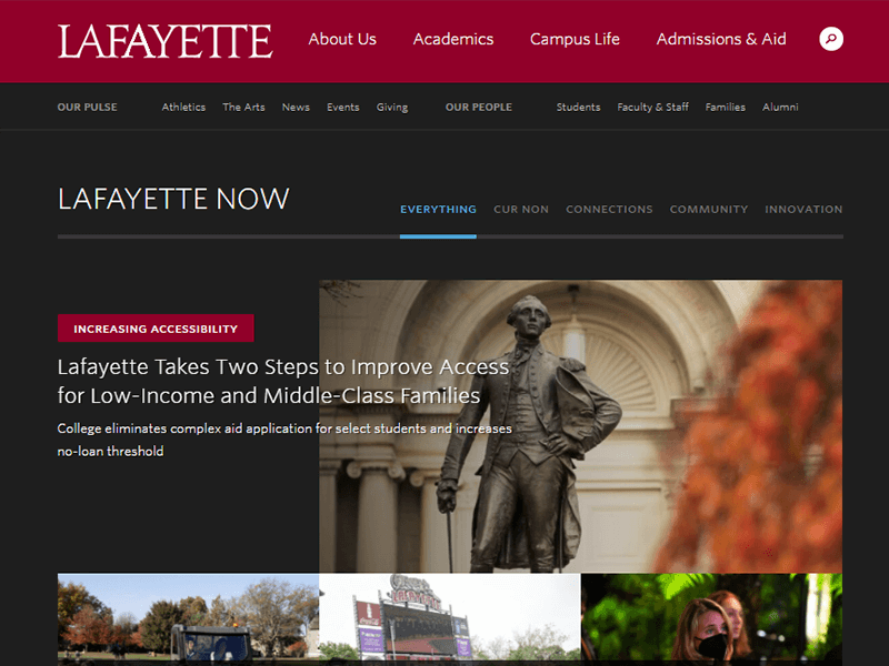 Lafayette Educational Website Made Using WordPress