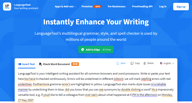 LanguageTool for Checking and Correcting Grammar and Punctuation Errors