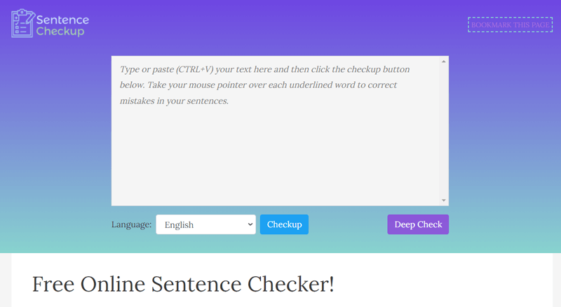 Sentence Checkup - Grammar Correction Tool