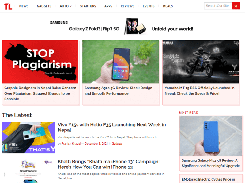 TechLekh News Website Made Using WordPress