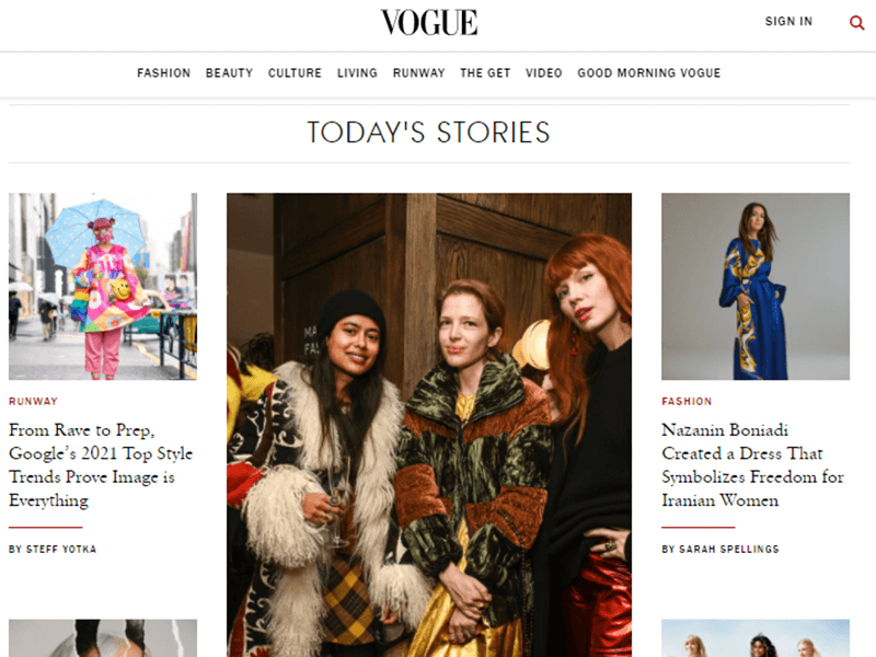 Vogue News and Magazine Website For WordPress