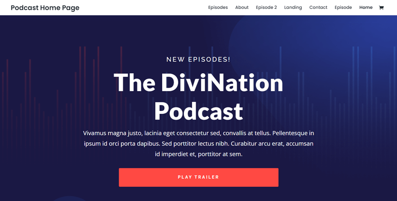 Divi Podcast Template