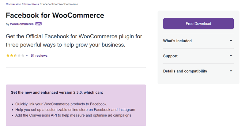 Facebook for WooCommerce WordPress Plugin