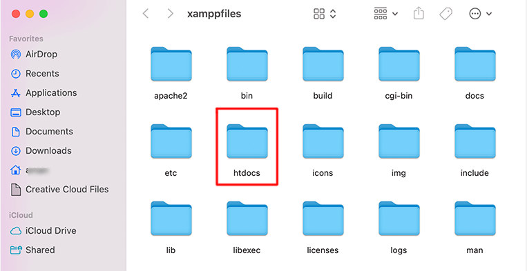 Open XAMPP Files