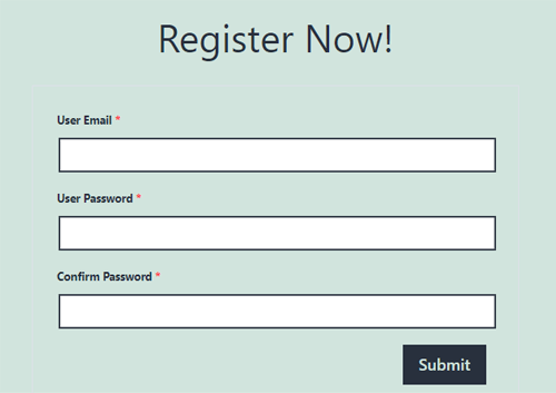 Preview the WordPress Registration Form with Password Field