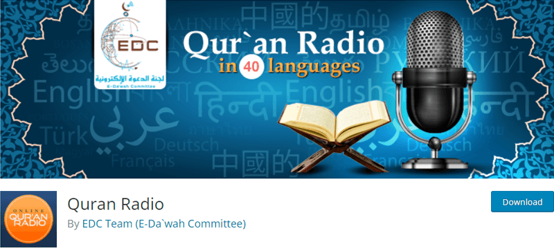 Quran Radio Free WordPress Plugin