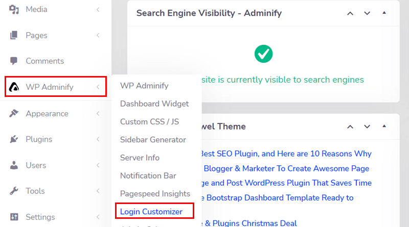 Login Customizer to Customize Dashboard Easily