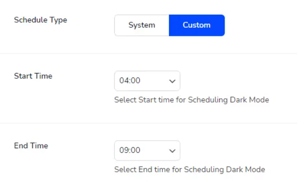 Scheduling Dark Mode - How to Customize Your Dashboard Easily