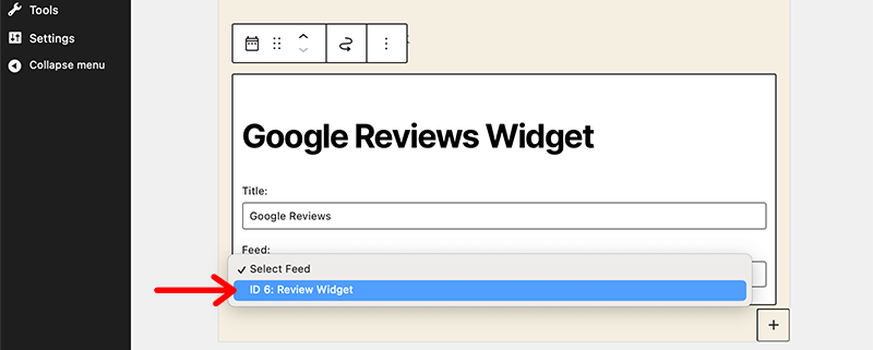 Add Google Reviews Widget