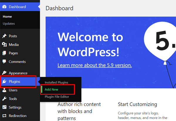 Add a New Plugin in WordPress Dashboard