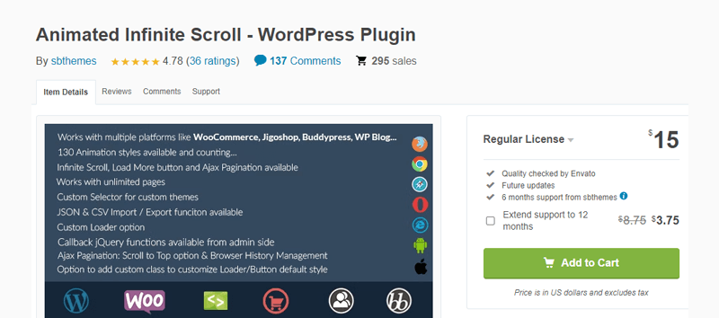 Animated Infinite Scroll WordPress Plugin