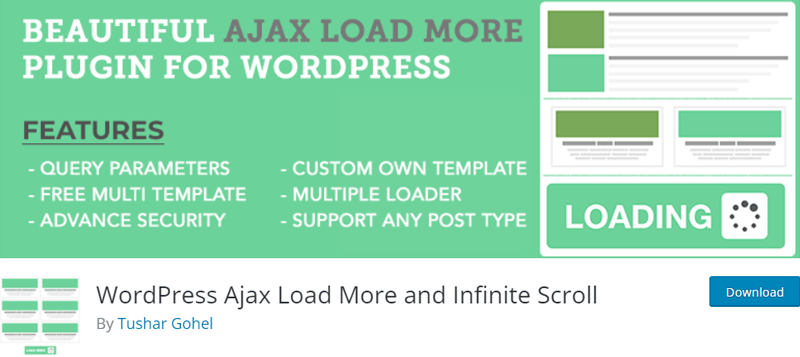 WordPress Ajax Load More and Infinite Scroll