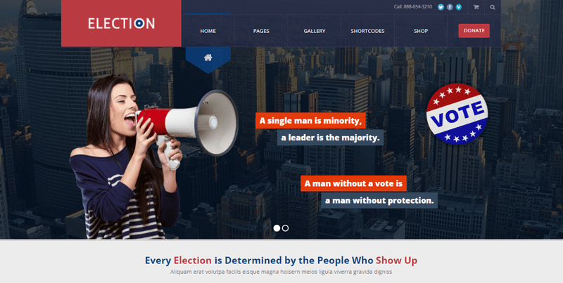 Election WordPress Theme for Political Website
