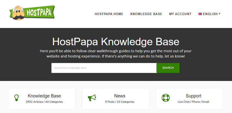 HostPapa Knowledge Base for Support
