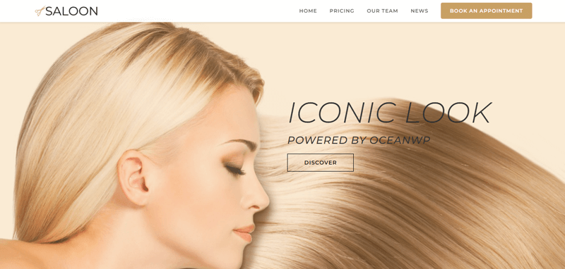 OceanWP Hair Salon Template