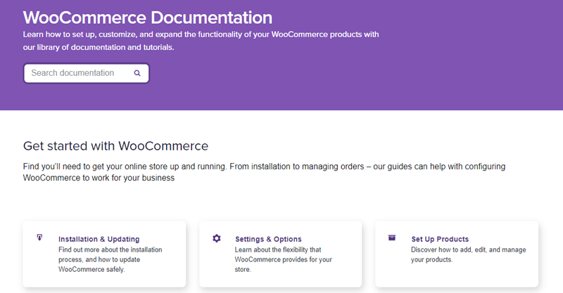 WooCommerce Documentation Support