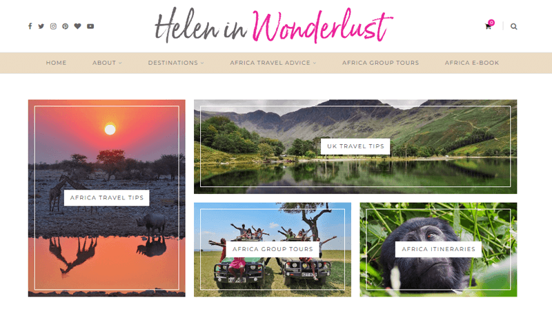 Helen in Wonderlust Lifestyle Blog Examples