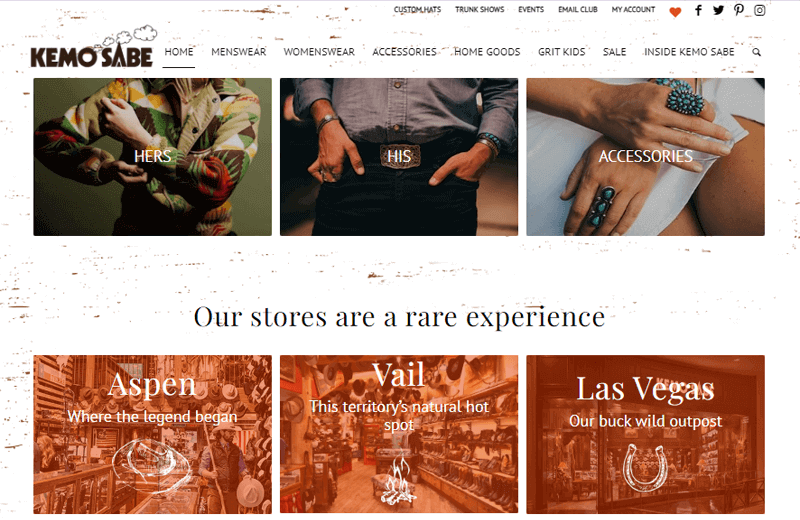 Kemo Sabe Online Clothing Store Built With WooCommerce