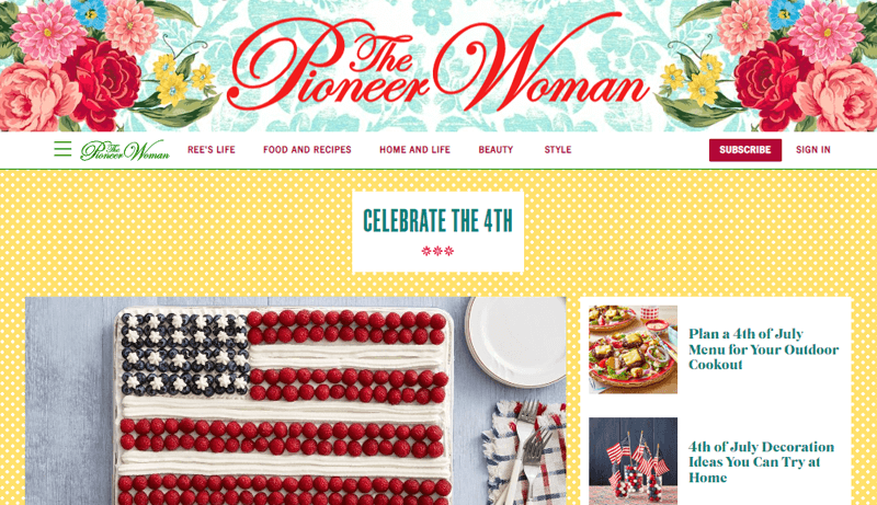 The Pioneer Women Lifestyle Blog Examples
