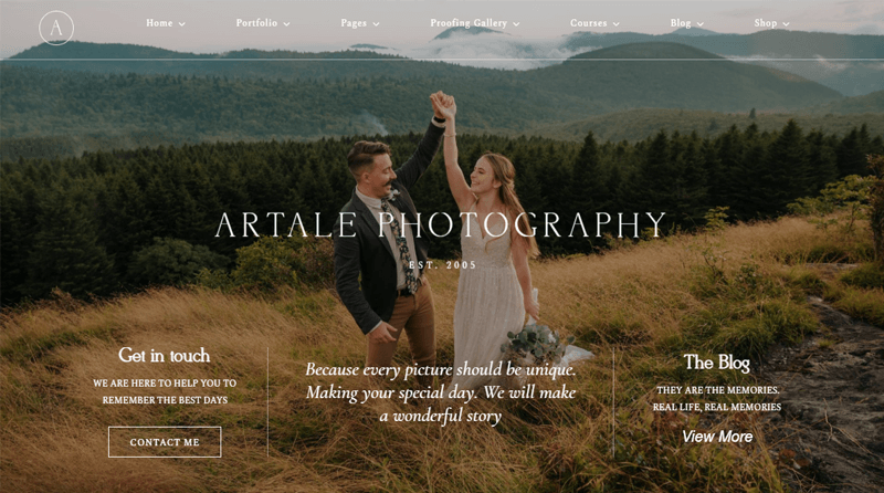 Artale - Wedding Photographer WordPress Themes