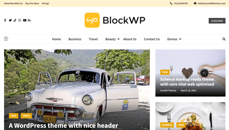 BlockWP Minimal Theme