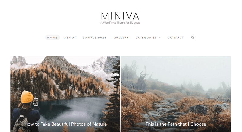 Miniva Simple WordPress Theme