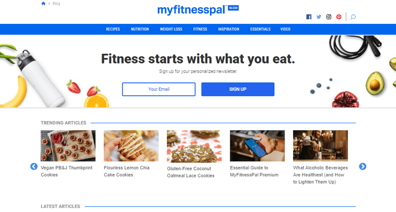 My Fitness Pal Lifestyle Blog Example