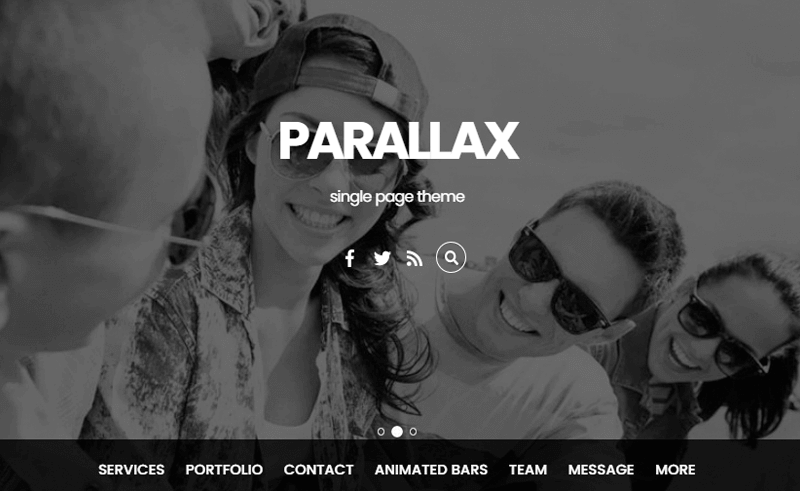 Parallax WordPress Theme For Creating Online Resume