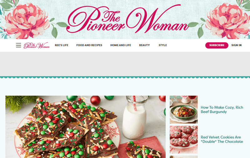 The Pioneer Woman Lifestyle Website